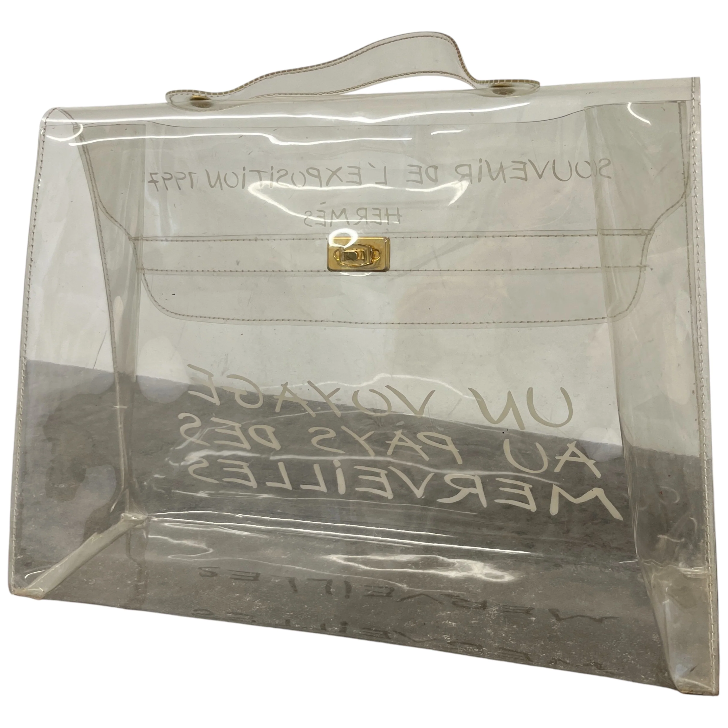 Women's Vinyl Kelly Souvenir De L'Exposition 1997 Bag White - Image 8