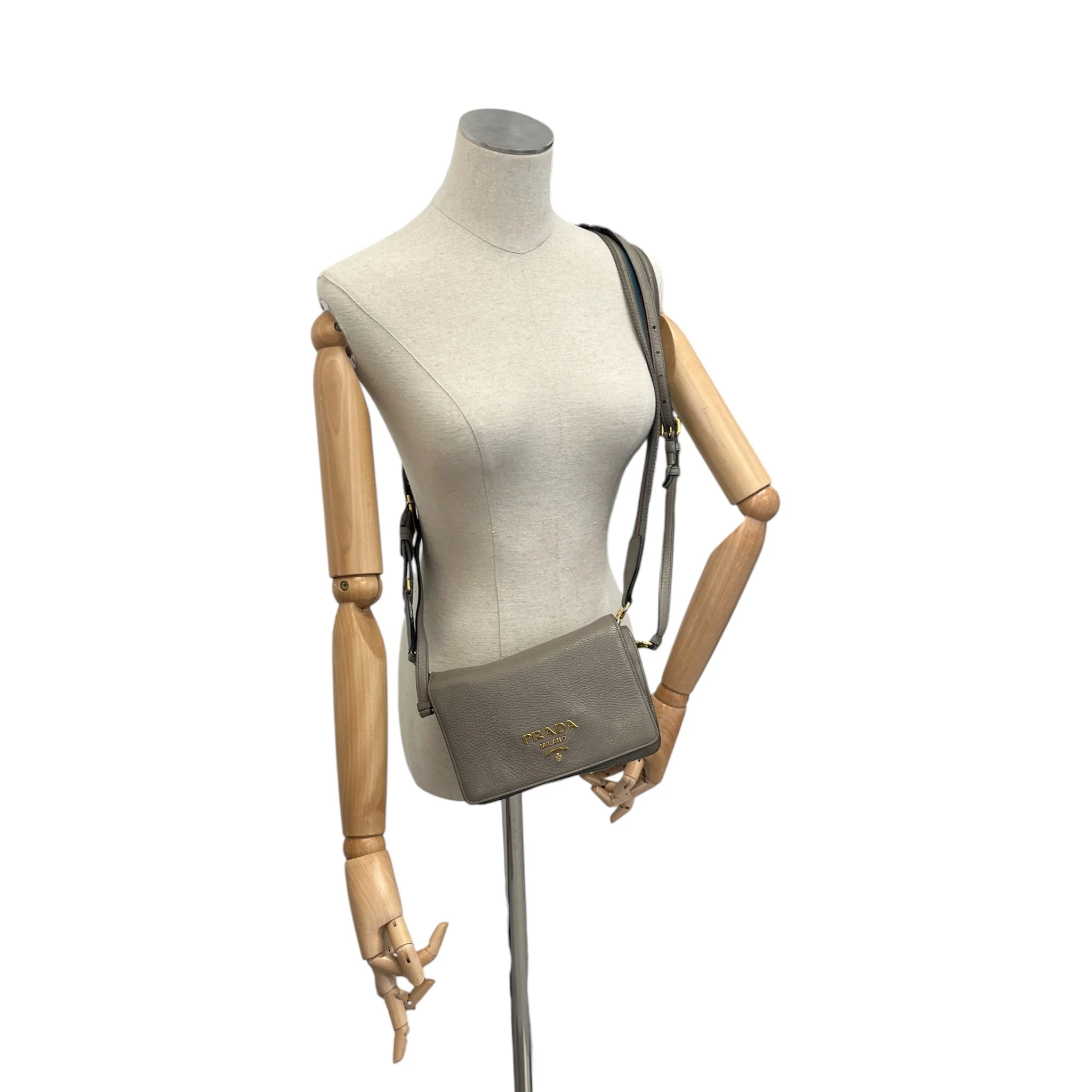 Women's Vitello Daino Handbag Grey - Image 2