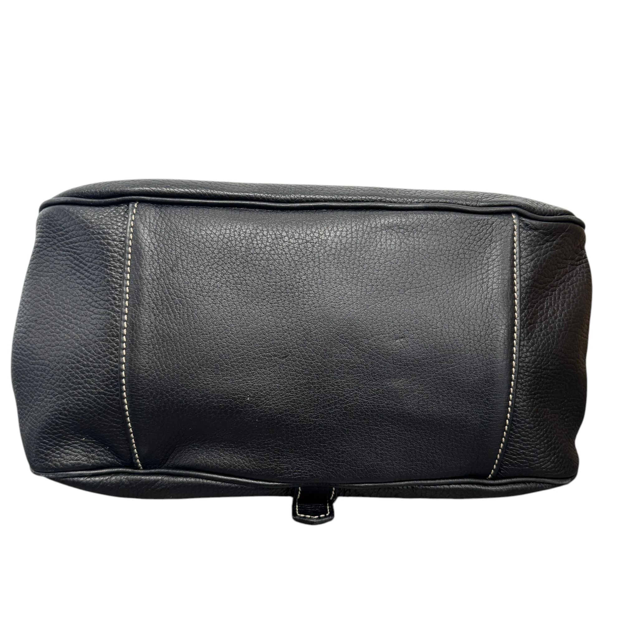 Women's Vitello Daino Life Moon Hobo Handbag Black - Image 7