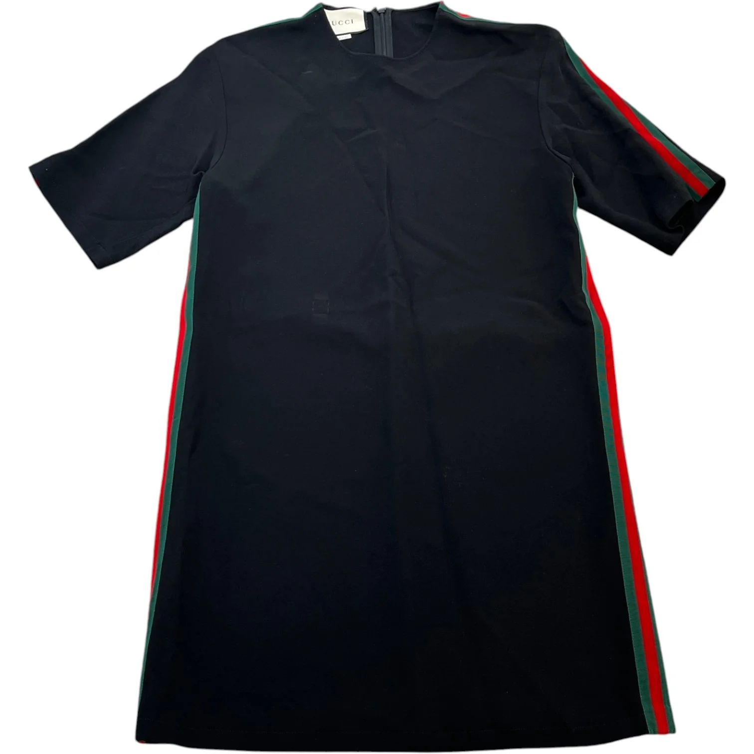 Women's Web Stripe Dress T-Shirt Black Size M