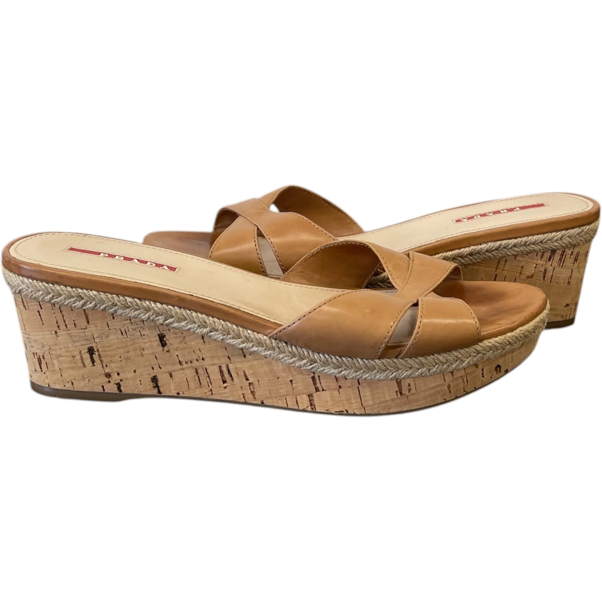 Women's Wedge Slides Sandals Beige Size EU 39.5 / UK 6.5 - Image 3