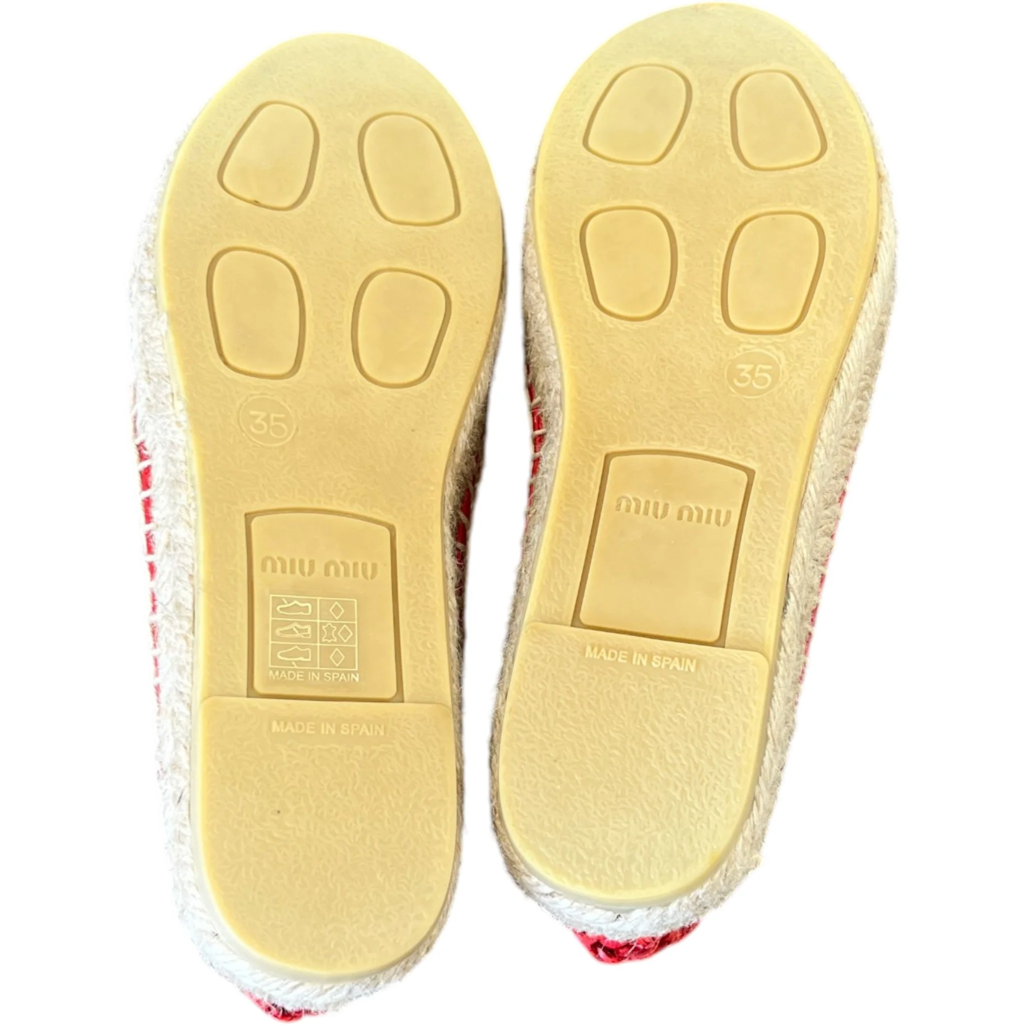 Women's Woven Espadrilles Red Size EU 35 / UK 2 - Image 11