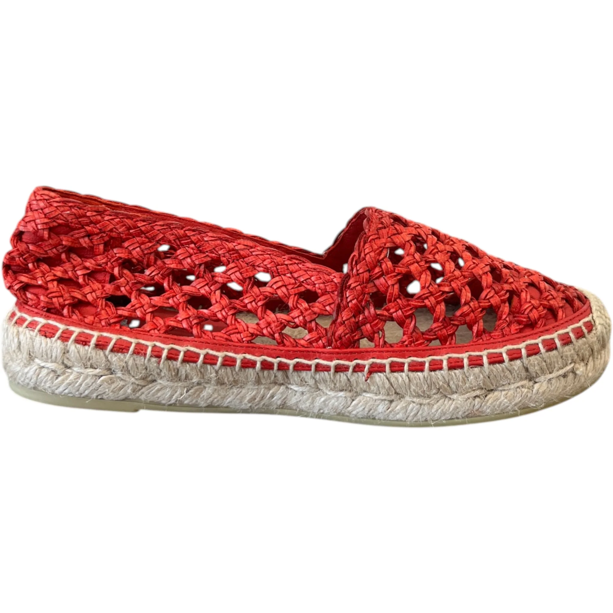 Women's Woven Espadrilles Red Size EU 35 / UK 2 - Image 4