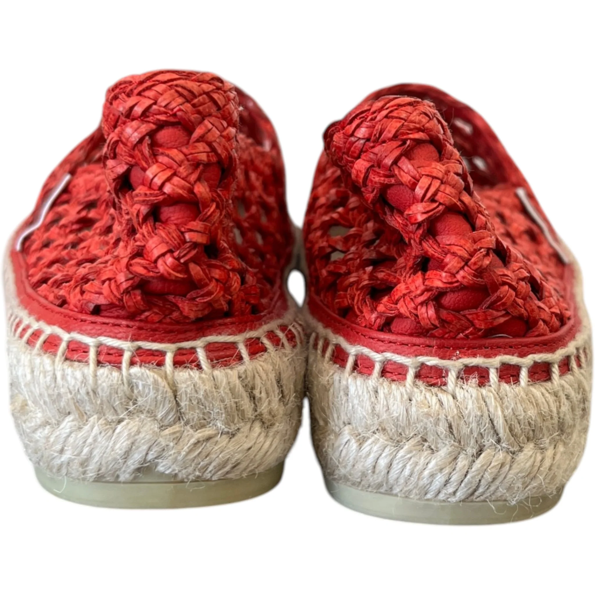 Women's Woven Espadrilles Red Size EU 35 / UK 2 - Image 7