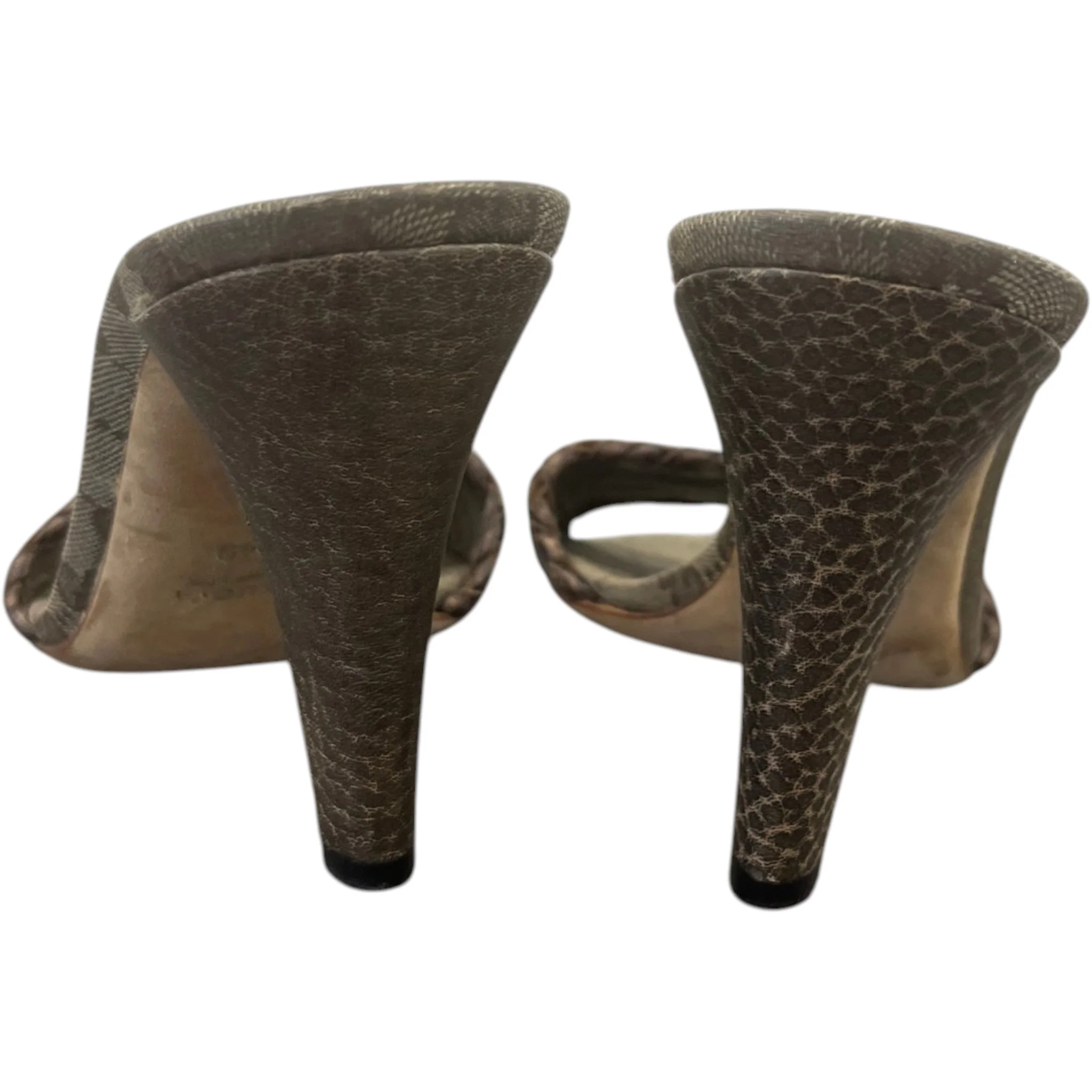Women's Woven Leather Heels Beige Size EU 40 / UK 7 - Image 7